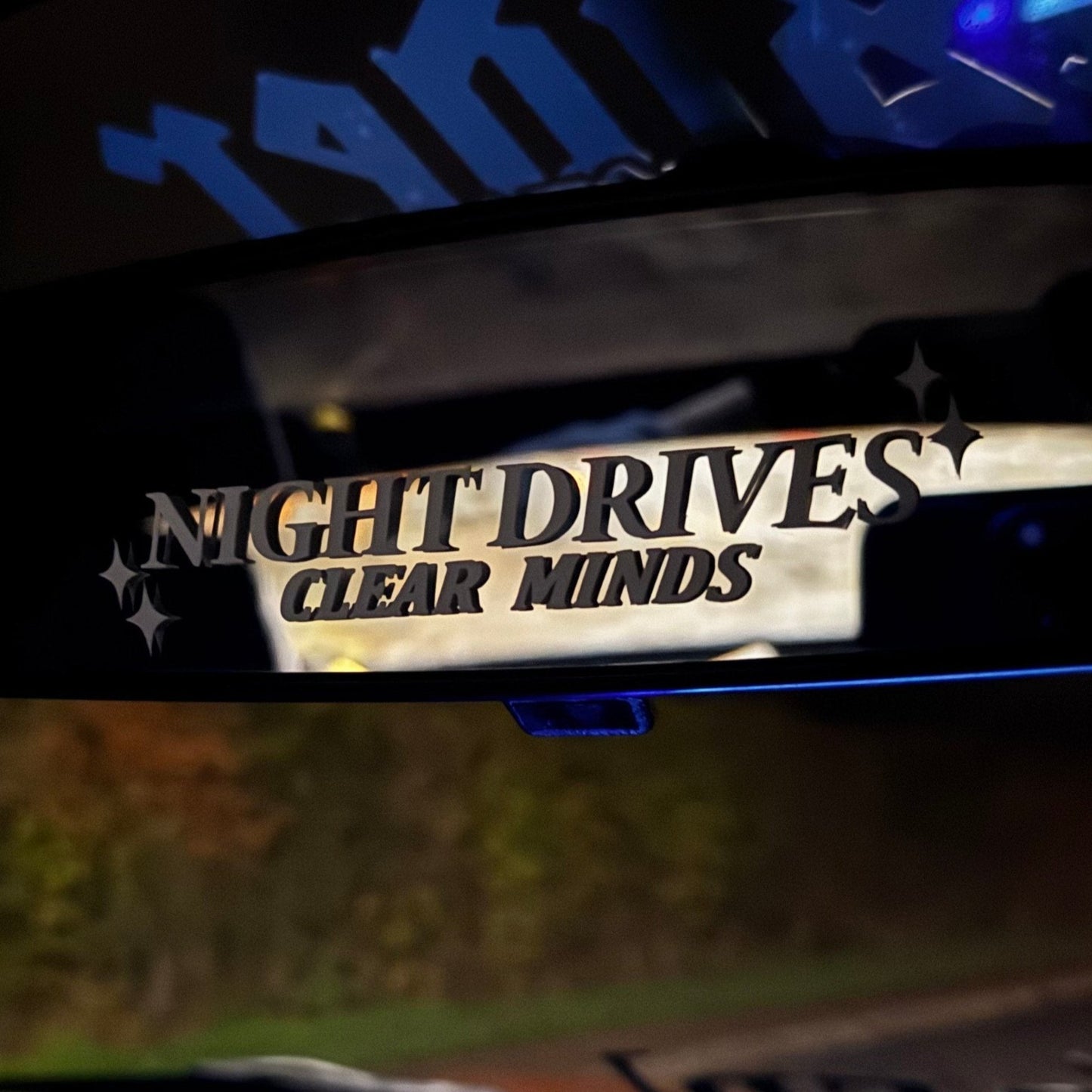 Night Drives Clear Minds Sticker
