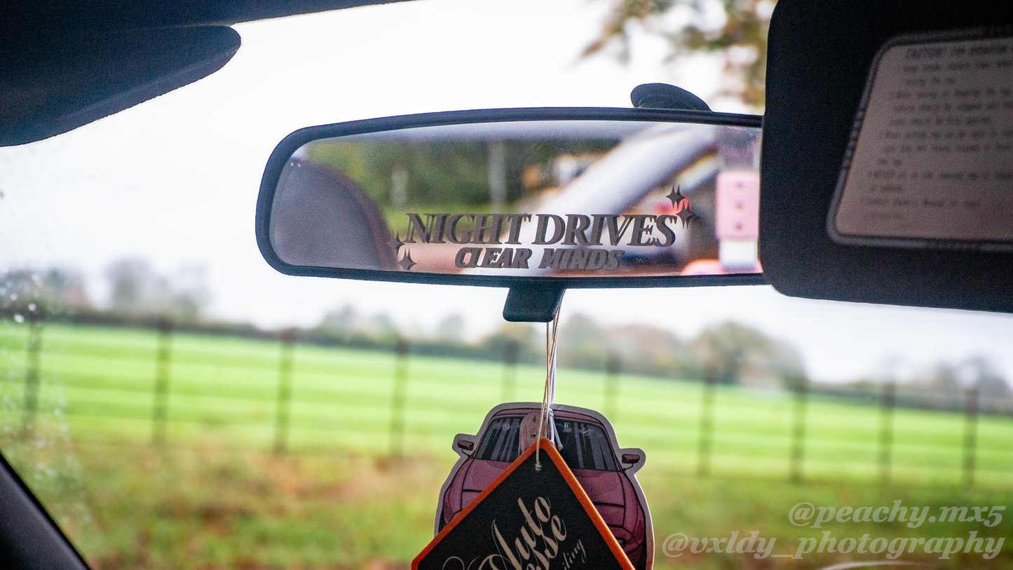 Night Drives Clear Minds Sticker